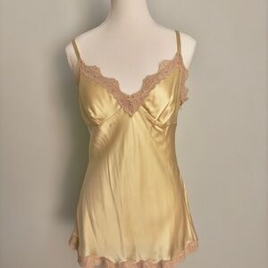 Vintage Laundry By Shelli Segal Yellow Silk Top